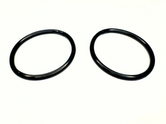 Two NEW 6mm Matte Black Titanium Eternity Cuffs from The Cuffstore are arranged parallel on a plain white background, showcasing the discreet locking anklet/bracelet accessory.