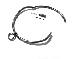 Curved 6mm Brushed Satin Eternity Collar With Removable Ring, Metal Collar, Multiple Sizes Available(With Removable Ring)