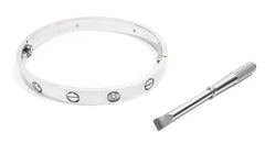 Novelty Crystal Costume Bondage Bracelet with Screw Style Key