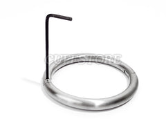 Brushed Stainless Steel Elliptical Handcuffs Bondage Wrist Restraint 2016-BR