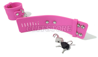 Soft Silicone Handcuffs - Available Colors: Black, Pink & Red