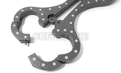 The Heavy Aluminum Cangue with Padlock Bondage Yoke Shrews Fiddle Restraint from The Cuffstore is displayed on a white background, with ‘CUFFSTORE’ faintly visible over the image.