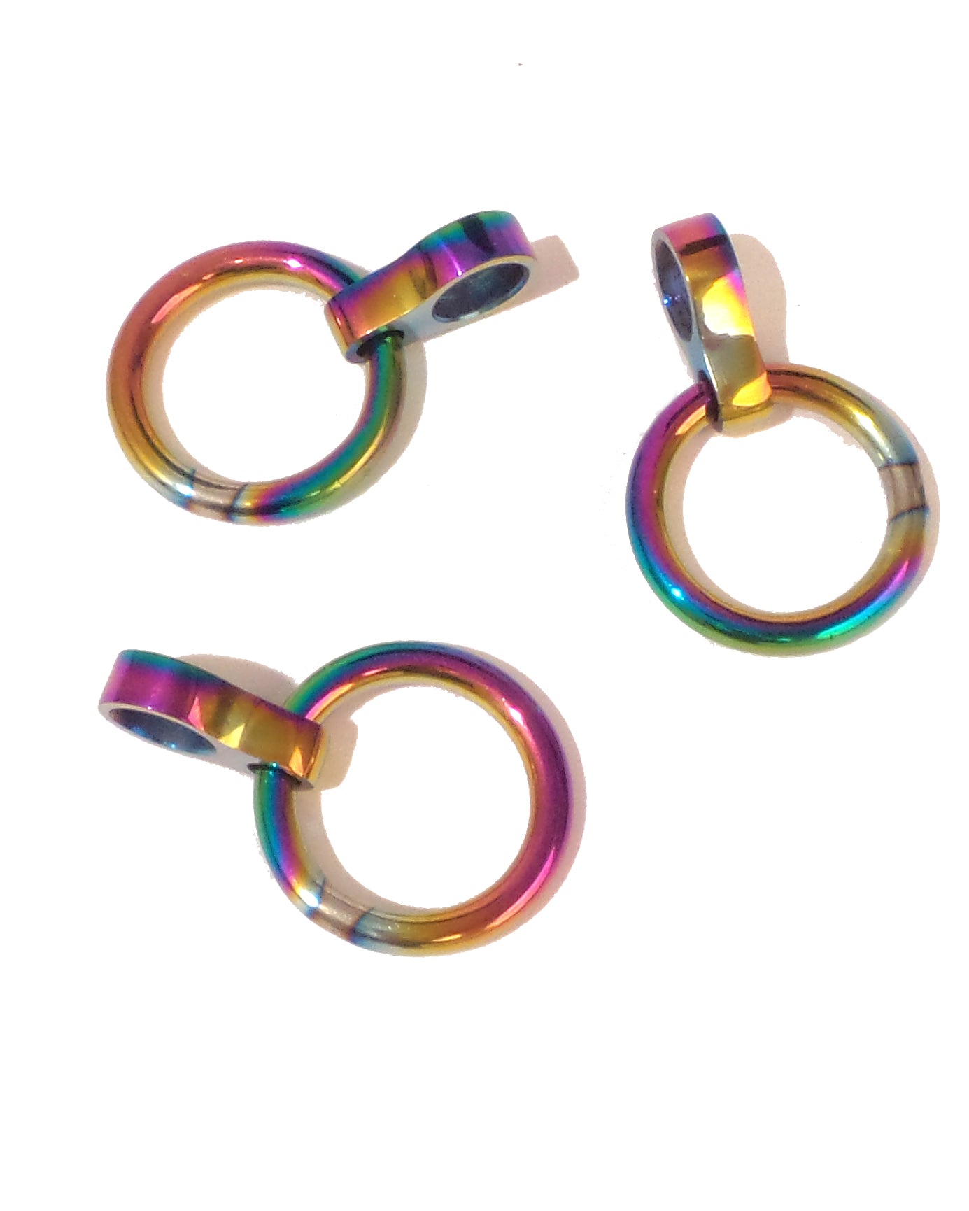 Rainbow Optional Detachable Accessory Ring Thin for 6mm and 8mm Collars, Cuffs, and Legirons
