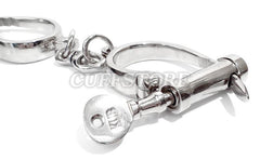 5-Position Adjustable Darby Style Adult Fetish Handcuffs with Screw Style Key