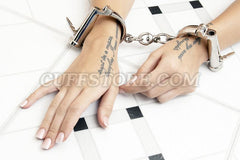5-Position Adjustable Darby Style Adult Fetish Handcuffs with Screw Style Key