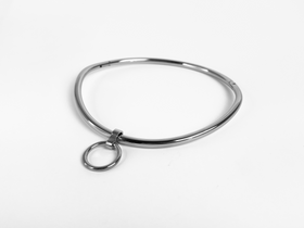Polished Petite Curved Collar with Removable Ring | 6mm