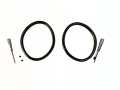 NEW Gloss Black 6mm Stainless Steel Locking Ankle/Wrist Cuffs