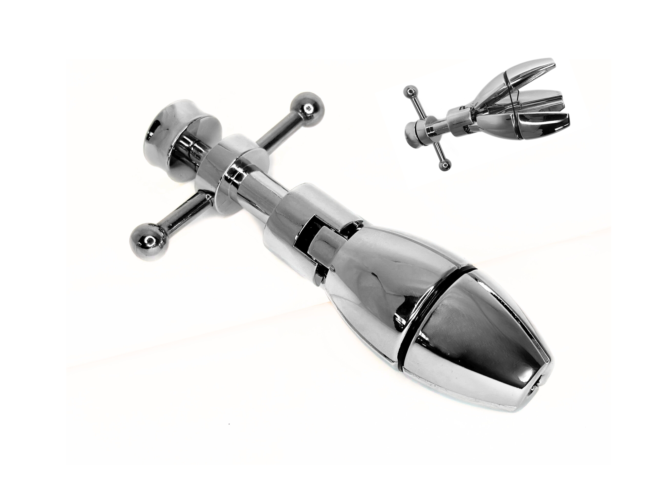 Anal Locking Butt Plug Metal Alloy Plunger Anal Locking Butt Plug Metal Alloy Plunger