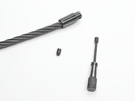 Cable Wire Bondage Collar with Non-Removable Single Ring Multiple Sizes