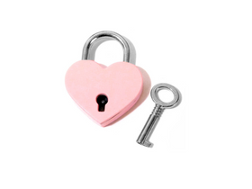 Large Matte Heart Padlock