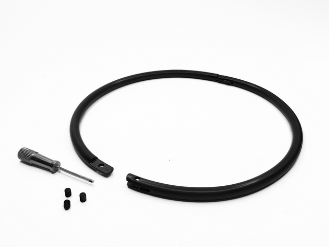 Matte Black Titanium Locking Eternity Collar