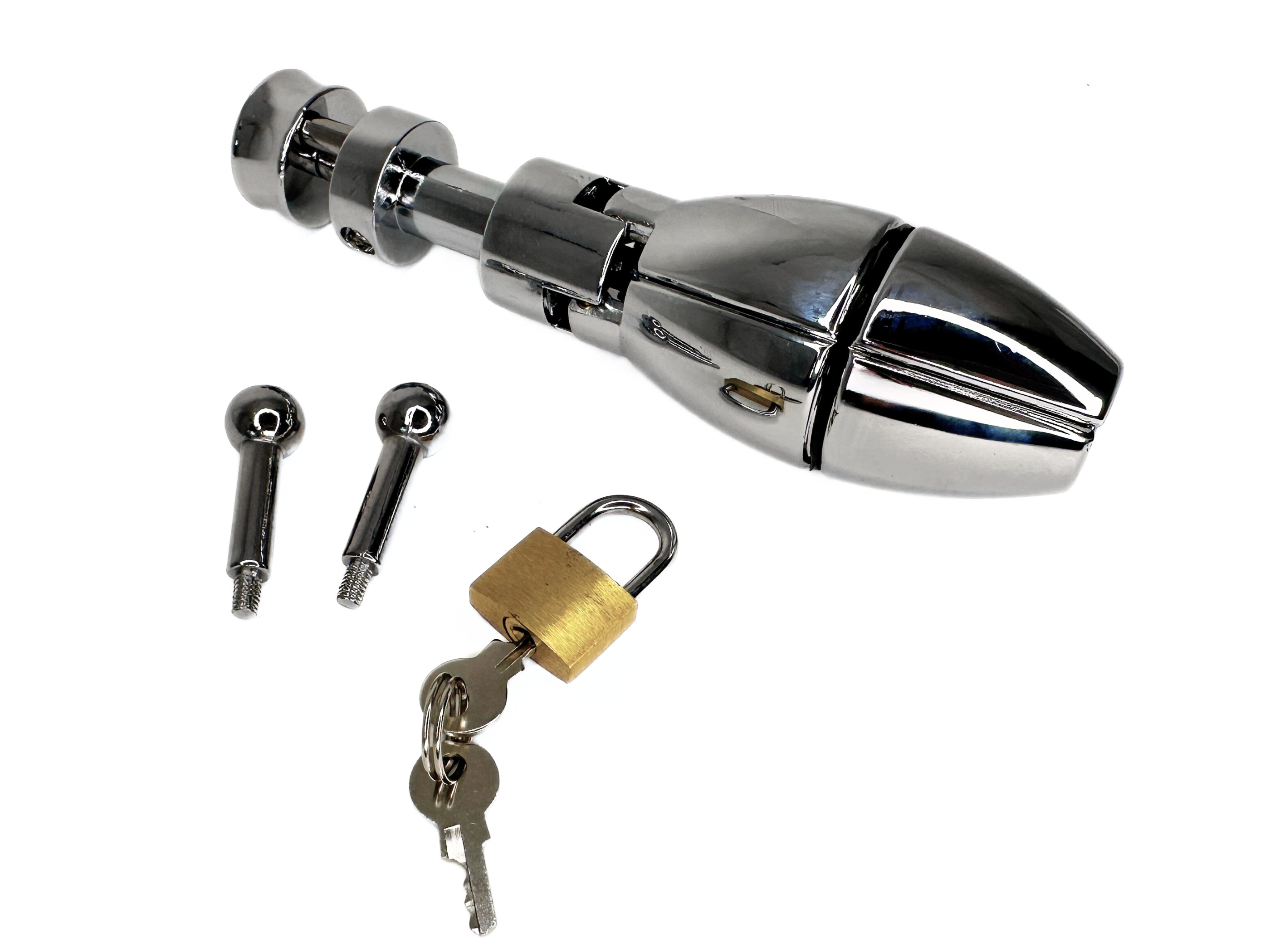 Anal Locking Butt Plug Metal Alloy Plunger Anal Locking Butt Plug Metal Alloy Plunger
