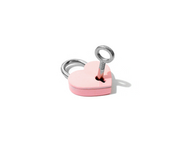 Large Matte Heart Padlock