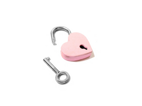 Large Matte Heart Padlock