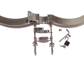Front view of the humbler with removable hardware alongside
