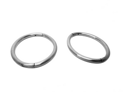 6mm Satin Stainless Steel Elliptical Cuffs