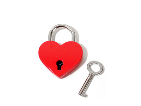 Large Matte Heart Padlock