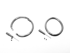 6mm Satin Stainless Steel Elliptical Cuffs