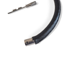 Rigid Black Leather Locking Choker