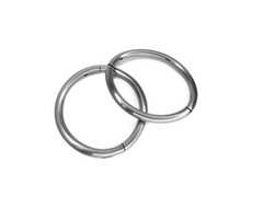 6mm Satin Stainless Steel Elliptical Cuffs