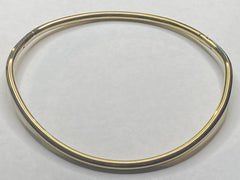Gold Curved Eternity Collar with O-Ring - Stainless Steel (6mm)