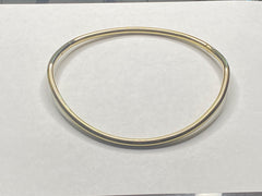 Gold Curved Eternity Collar with O-Ring - Stainless Steel (6mm)