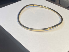 Gold Curved Eternity Collar with O-Ring - Stainless Steel (6mm)