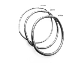 Ultra Petite 4mm Satin Curved Day Collar Stainless Silver