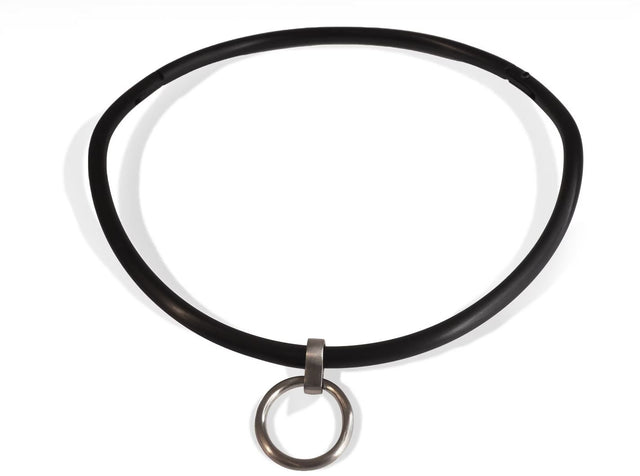 Matte Black Curved Locking Collar with Removable Ring