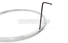 Cuboid Style Stainless Steel Lightweight Locking BDSM Day Collar Restraint 1999-SS