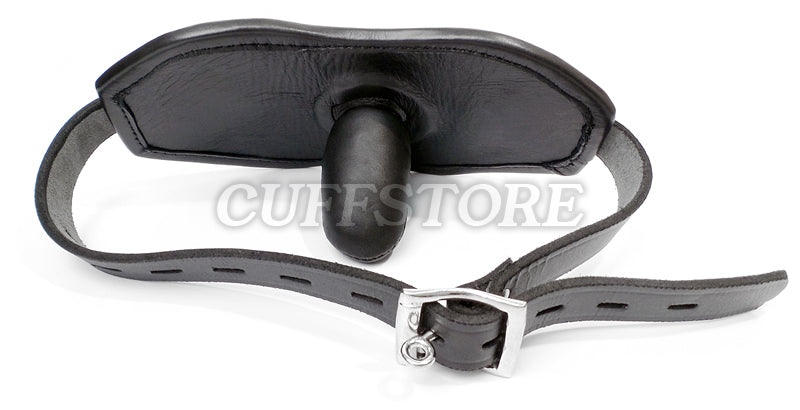 Adult BDSM Extreme Real Black Leather Locking Mouth Gag Mask 2008-SM