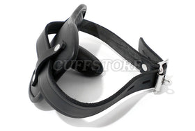 Black Leather Locking Gag Mask