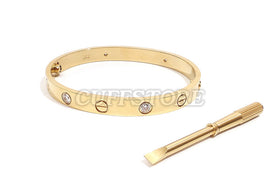 Crystal Screw-Motif Bracelet