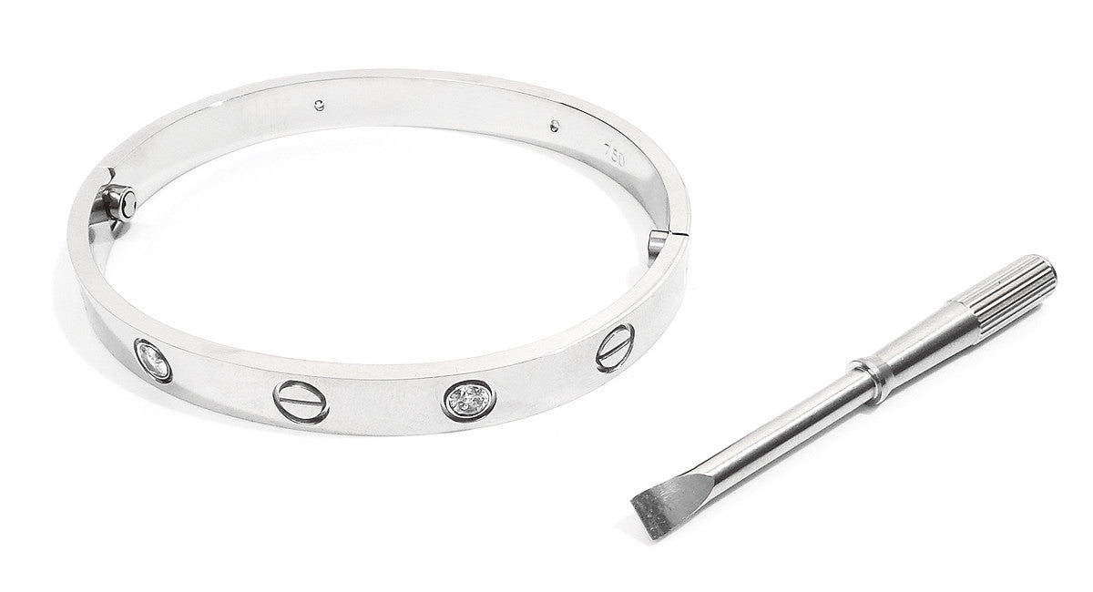 Crystal Screw-Motif Bracelet