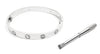 Novelty Crystal Costume Bondage Bracelet with Screw Style Key