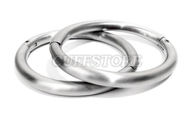 Brushed Stainless Elliptical Wrist Cuffs