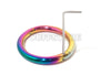 Elliptical 8mm Rainbow Handcuffs Wrist Fetish Bracelet Cuffs Multiple Sizes Available