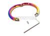 Elliptical 8mm Rainbow Handcuffs Wrist Fetish Bracelet Cuffs Multiple Sizes Available