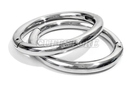 Polished Stainless Elliptical Wrist Cuffs