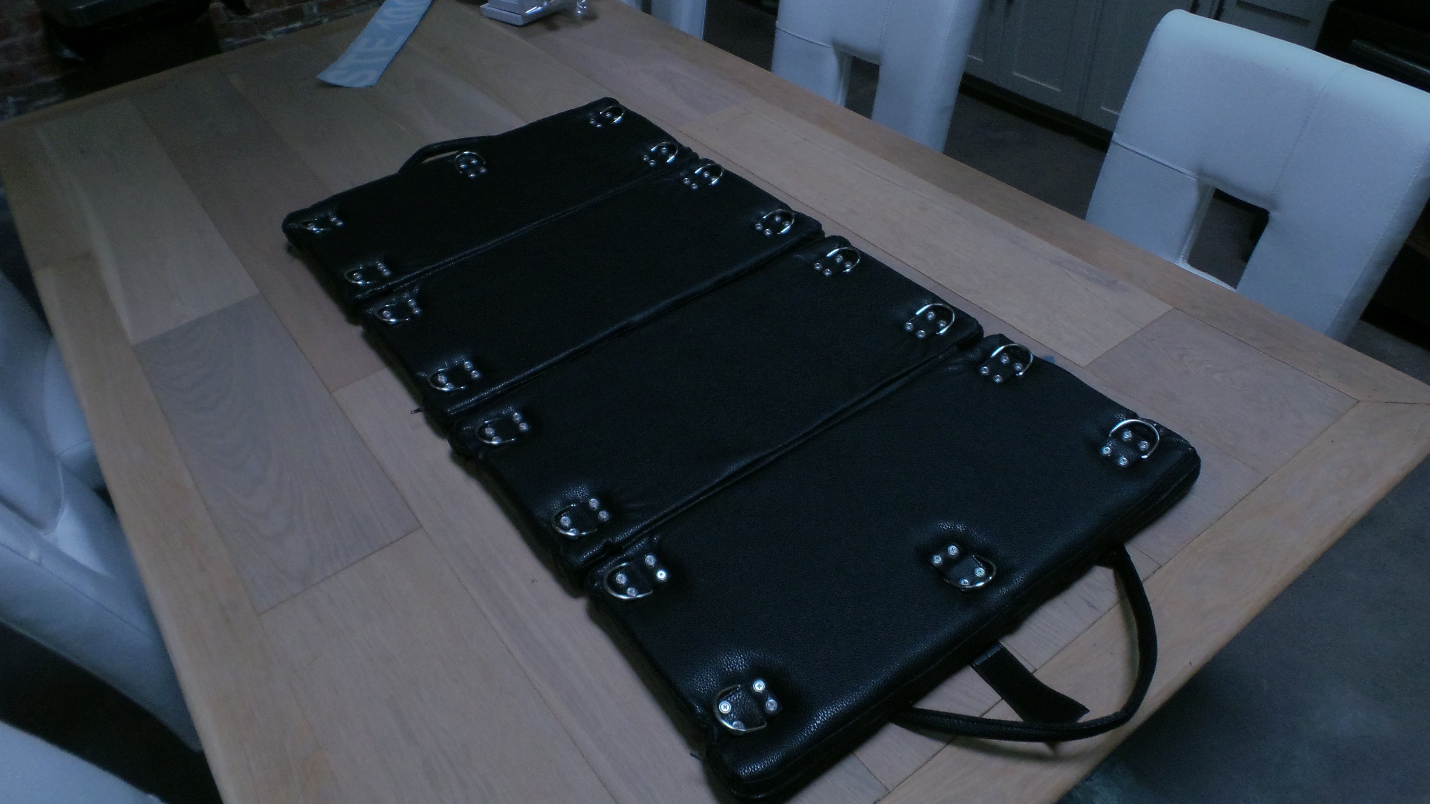 Chained Up Table Foldable Padded Bondage Board with D-Rings | Cuffstore