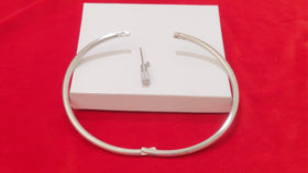 Satin Stainless Steel Petite Locking Eternity Collar