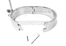 Open stainless steel posture collar with Allen key and screw