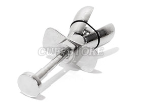 Rear plunger view of the stainless steel plug when open