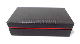 Closed black presentation box for the expanding plug