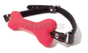 Bondage Silicone Dog Bone Mouth Gag Harness 2051-CS - Available Colors: Black, Pink & Red