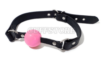 Adjustable Bondage Silicone Mouth Ball Gag Harness (Colors: Red, Black Pink Teal)