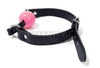 Adjustable Bondage Silicone Mouth Ball Gag Harness (Colors: Red, Black Pink Teal)