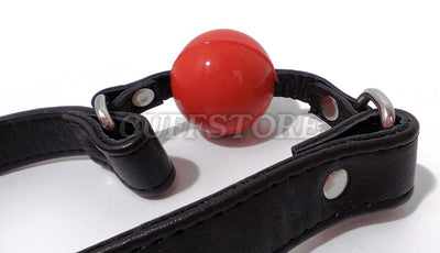 Adjustable Bondage Silicone Mouth Ball Gag Harness (Colors: Red, Black Pink Teal)
