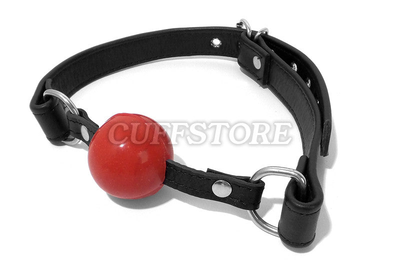 Adjustable Bondage Silicone Mouth Ball Gag Harness (Colors: Red, Black Pink Teal)