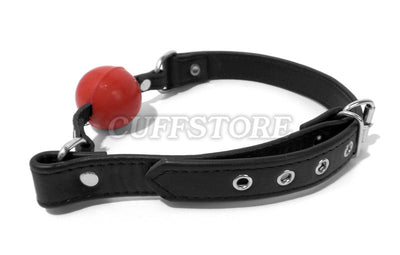 Adjustable Bondage Silicone Mouth Ball Gag Harness (Colors: Red, Black Pink Teal)